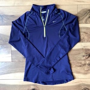 Nike Fitted Long-Sleeve Pullover, Half Zip